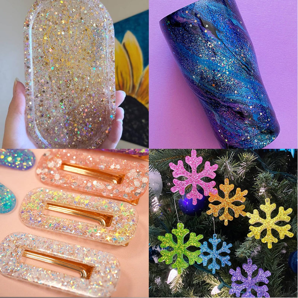 Linwulte cosmetic glitter for body, face, and hair looks.