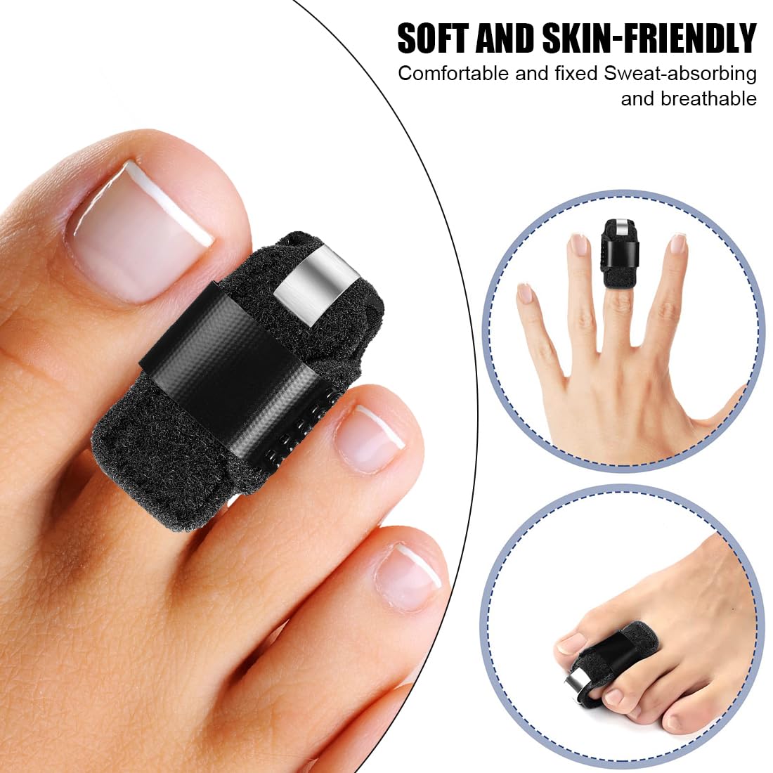LINXIU adjustable strap toe brace supports a customizable snug fit