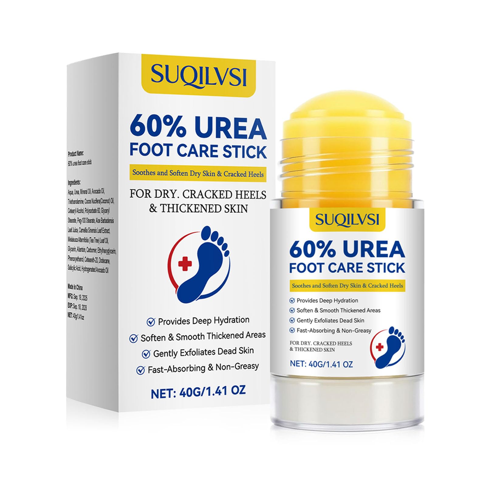 La crema LINXUXUAN 60% urea y ácido salicílico hidrata profundamente los pies.