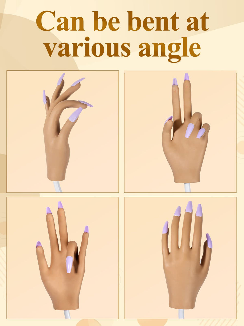 LIONVISION includes 200 nail tips for continuous practice sessions.