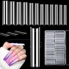 LIONVISON 504 piezas sin curva, extensiones de uñas para un acabado natural.