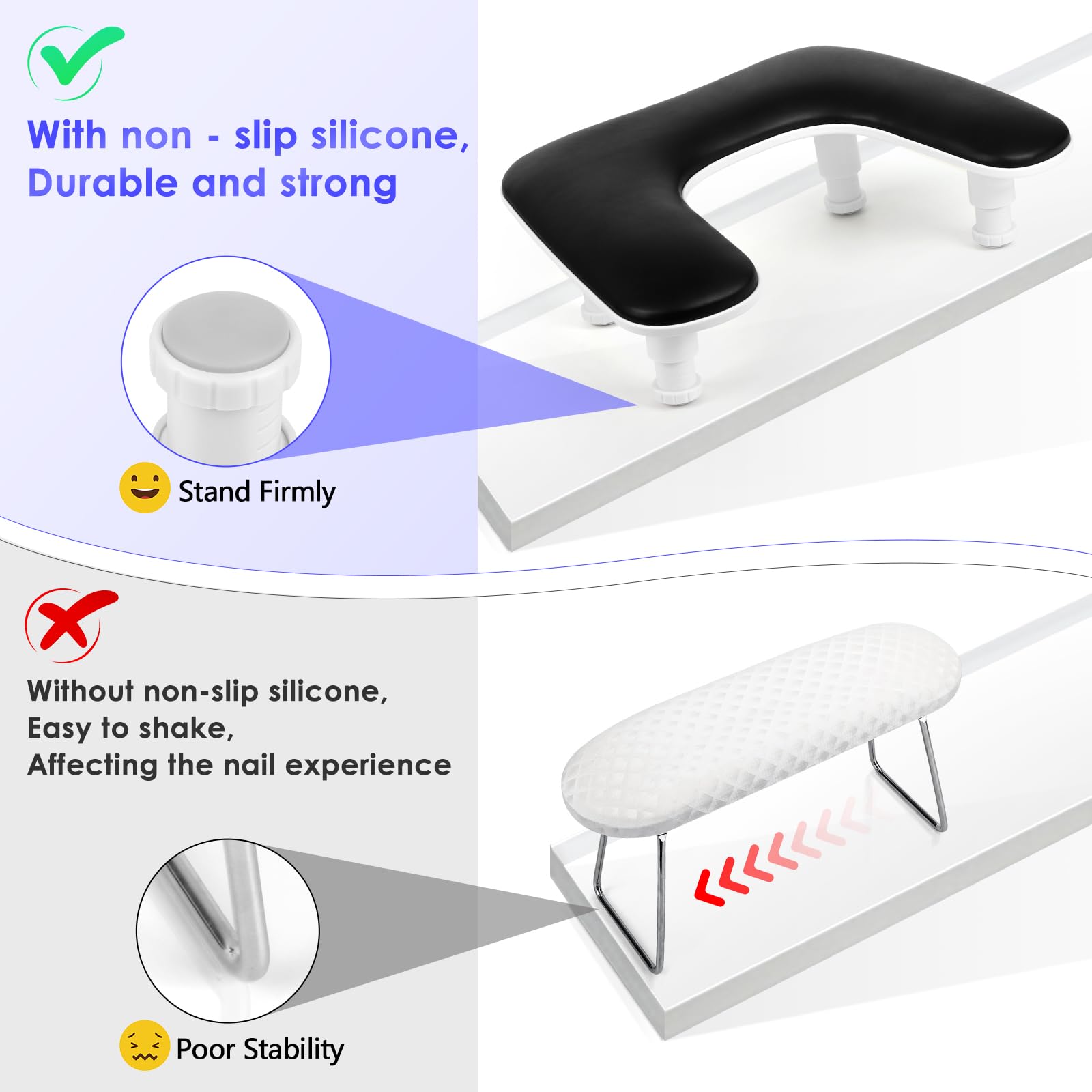 Lionvision spacious design fits most nail lamps without crowding workspace.
