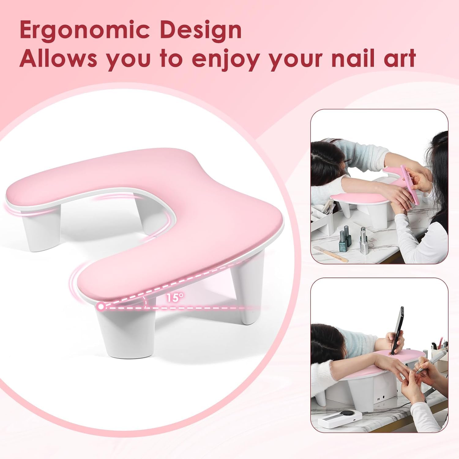 LIONVISION Arm Rest with non-slip silicone pads stays steady during use.