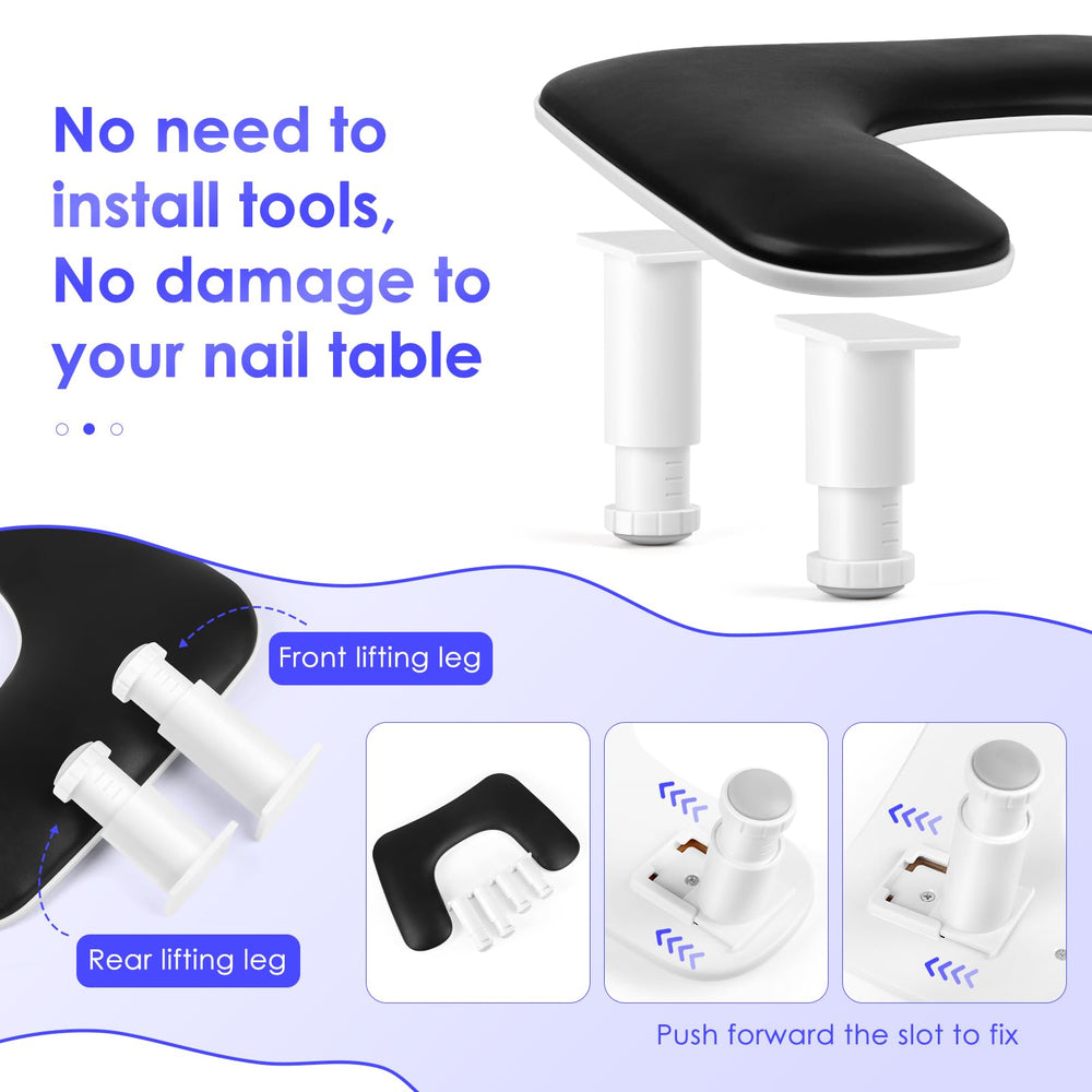 Lionvision non-slip pad keeps the arm rest steady on any table.