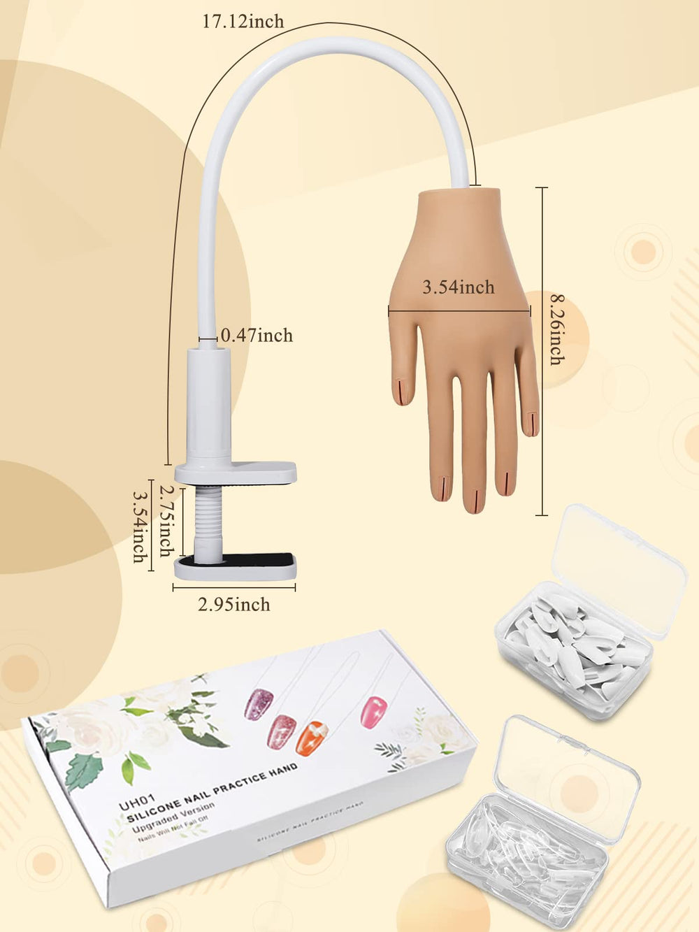 LIONVISION gift-ready nail practice set for learners and pros.