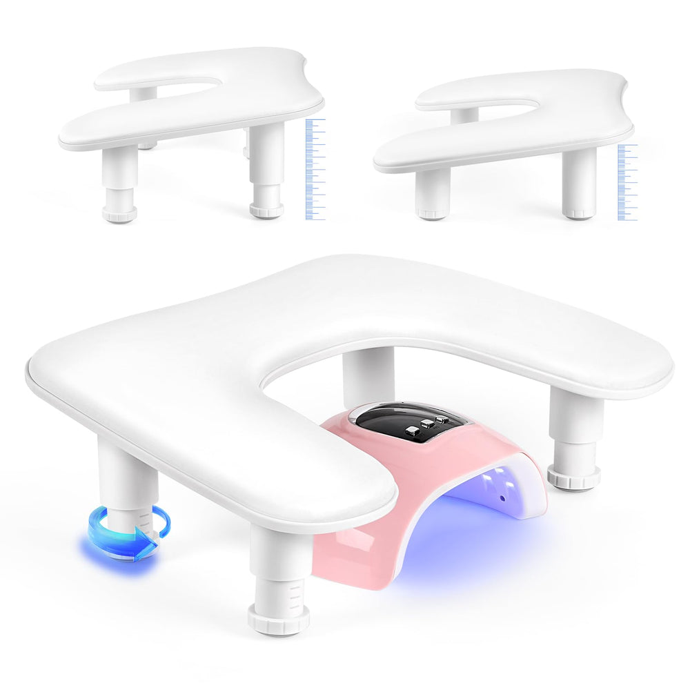 LIONVISION Manicure Arm Rest with U-shape adjustable for steady nail work.