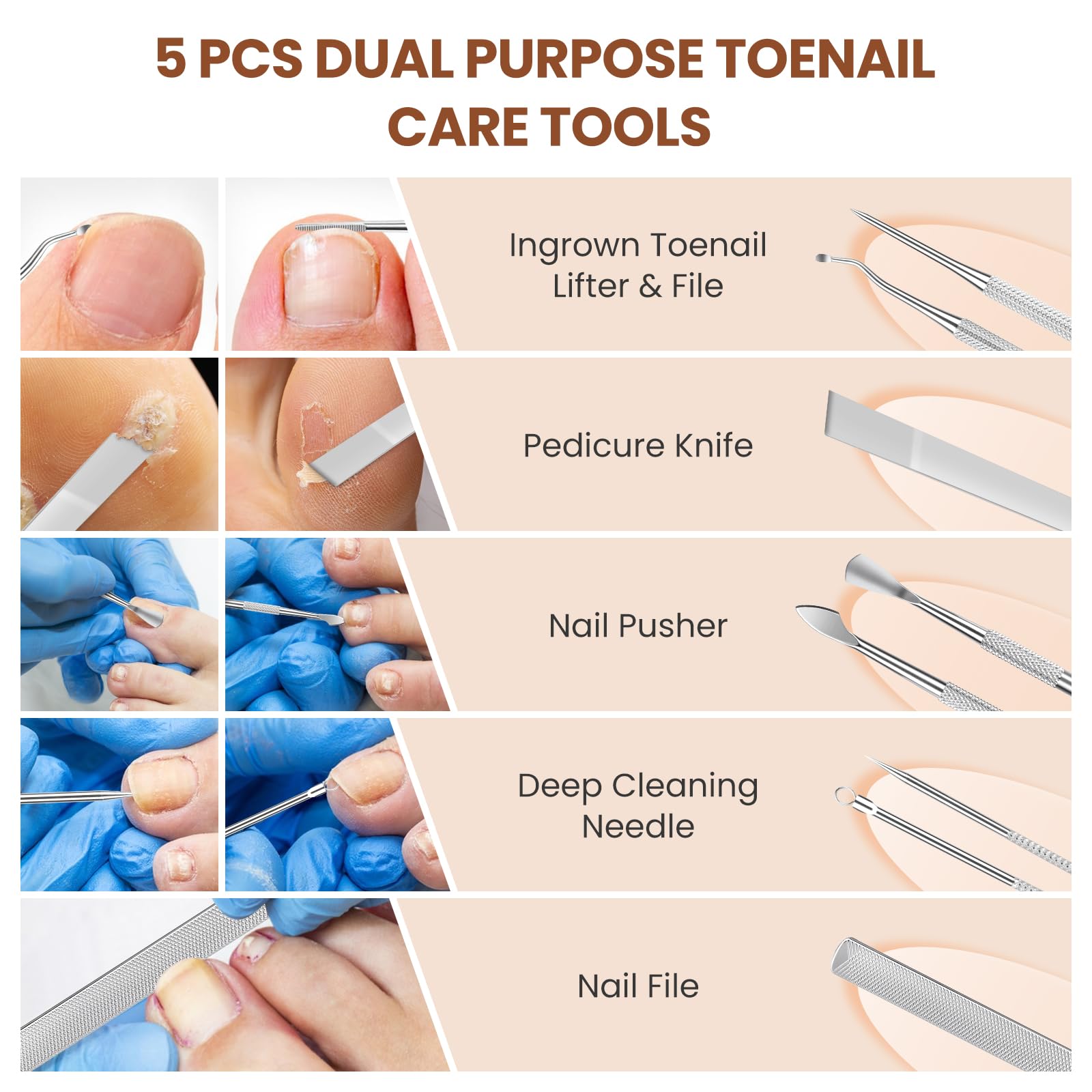 LIONVISON nail files for smoothing thick nails after trimming