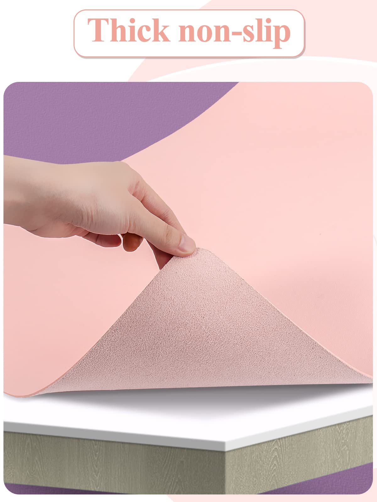 LIONVISION 60x40 cm nail table mat keeping workspace neat during salon or home use.