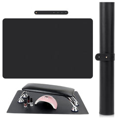 Lionvision nail table mat foldable black keeps workstation clean and professional.