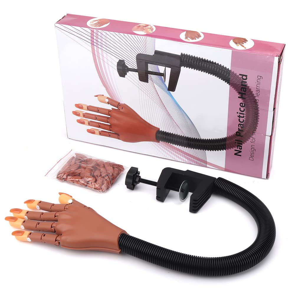 LIONVISON practice hand with ABS body for realistic nail art practice.