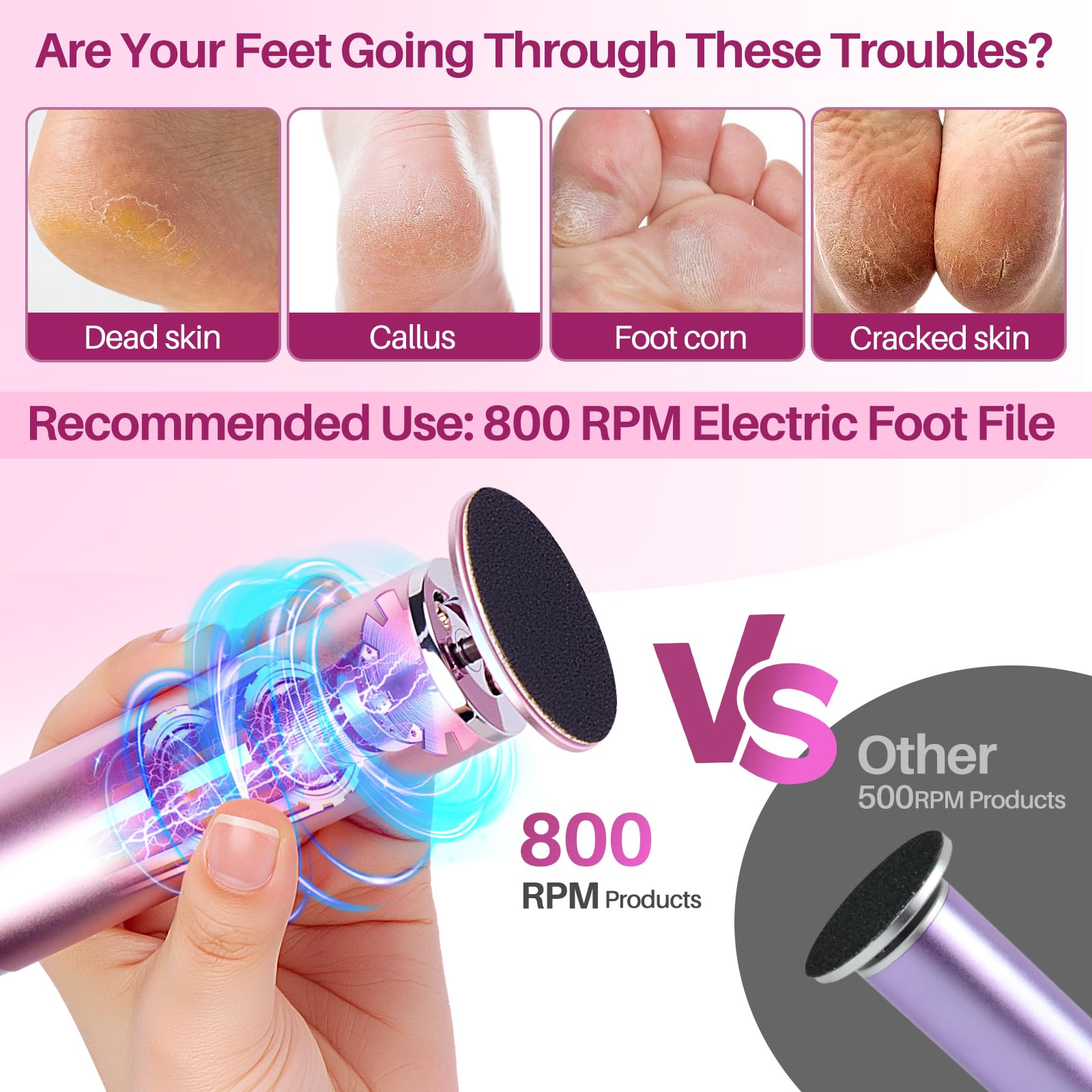 LIONVISON rotary foot file performing 360 degree rotation