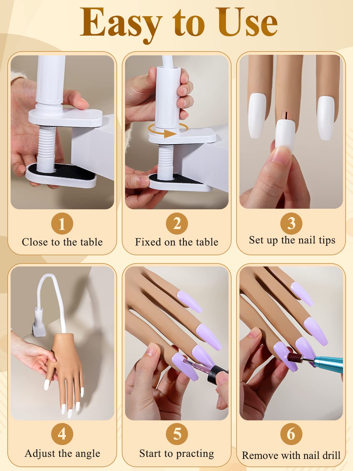 LIONVISION flexible silicone fingers mimic real movement for technique improvement.