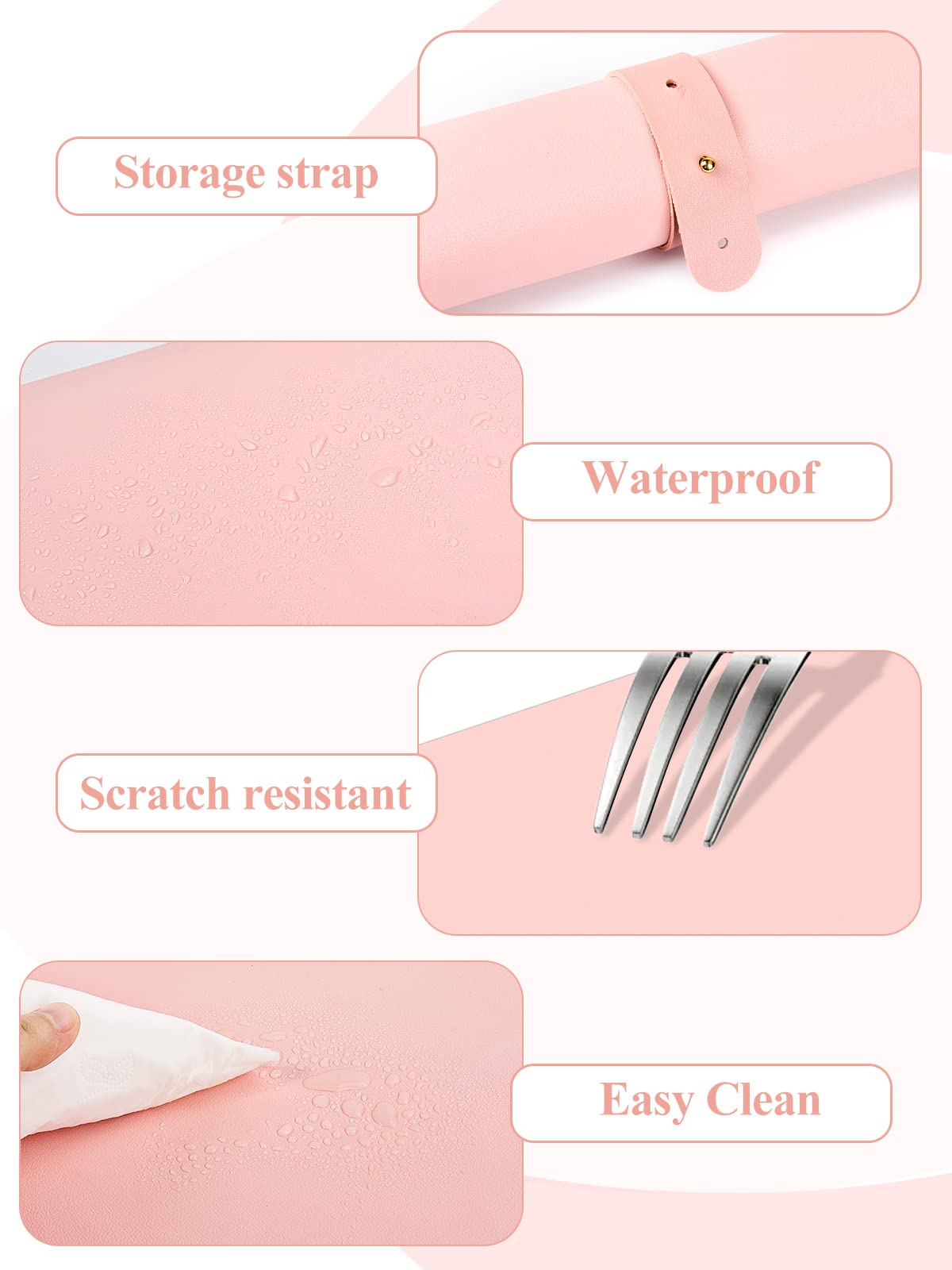 LIONVISION soft microfiber leather mat providing gentle surface for nail art.