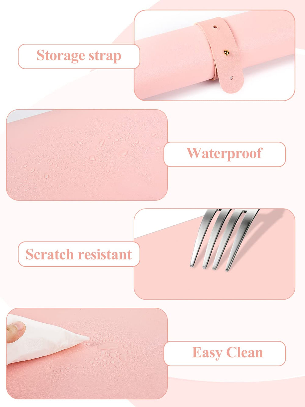 LIONVISION soft microfiber leather mat providing gentle surface for nail art.