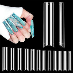 Lionvision uñas 504 piezas 3XL cuadradas planas para uñas largas.