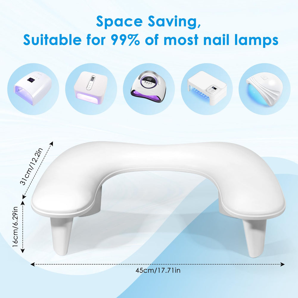 LIONVISON arm rest dimensions 18x12x6in fit most manicure stations.