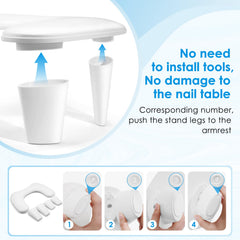 LIONVISON arm rest non-slip pad prevents sliding for stable nail sessions.