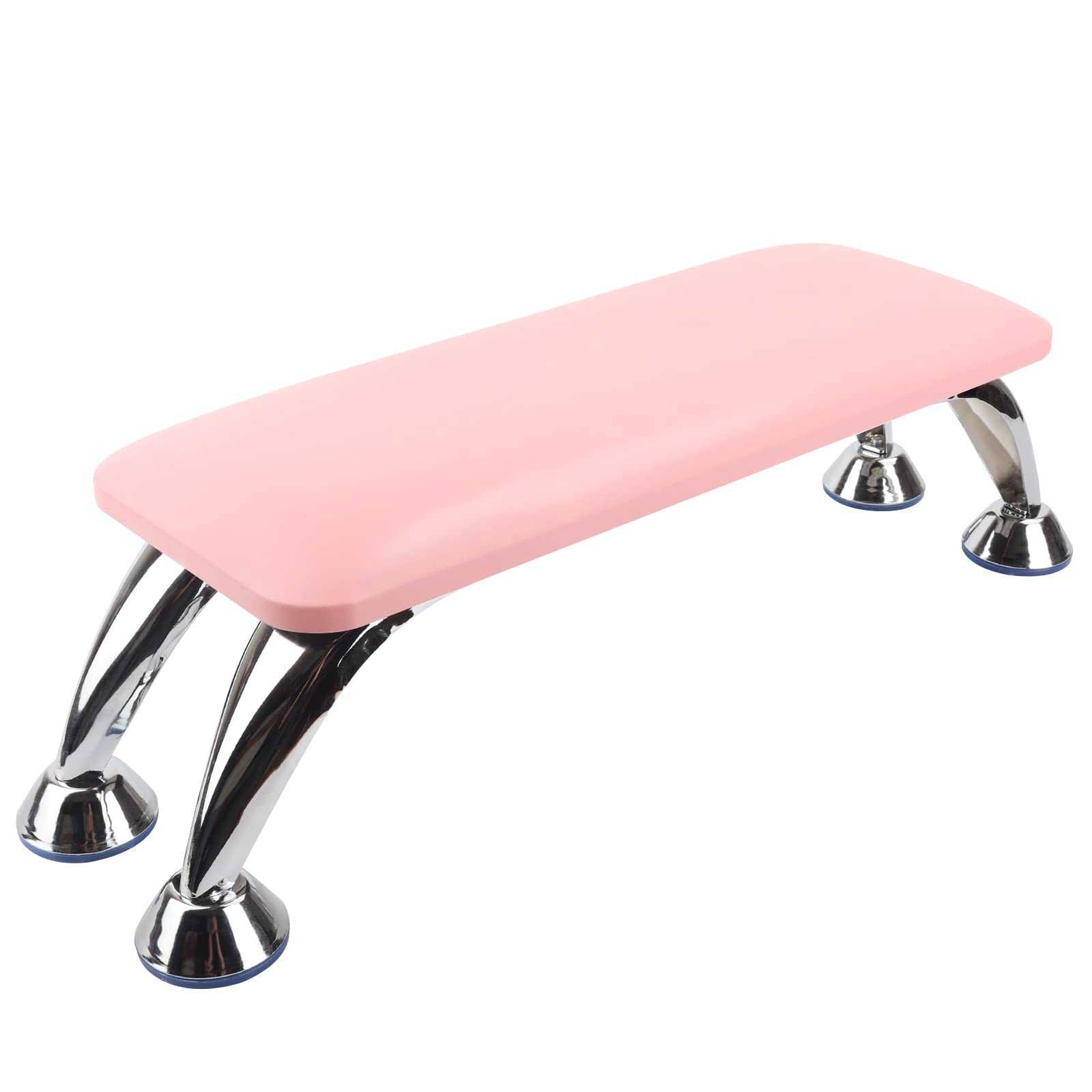 LIONVISON big arm rest nails cushion with pink microfiber leather for a comfortable manicure setup