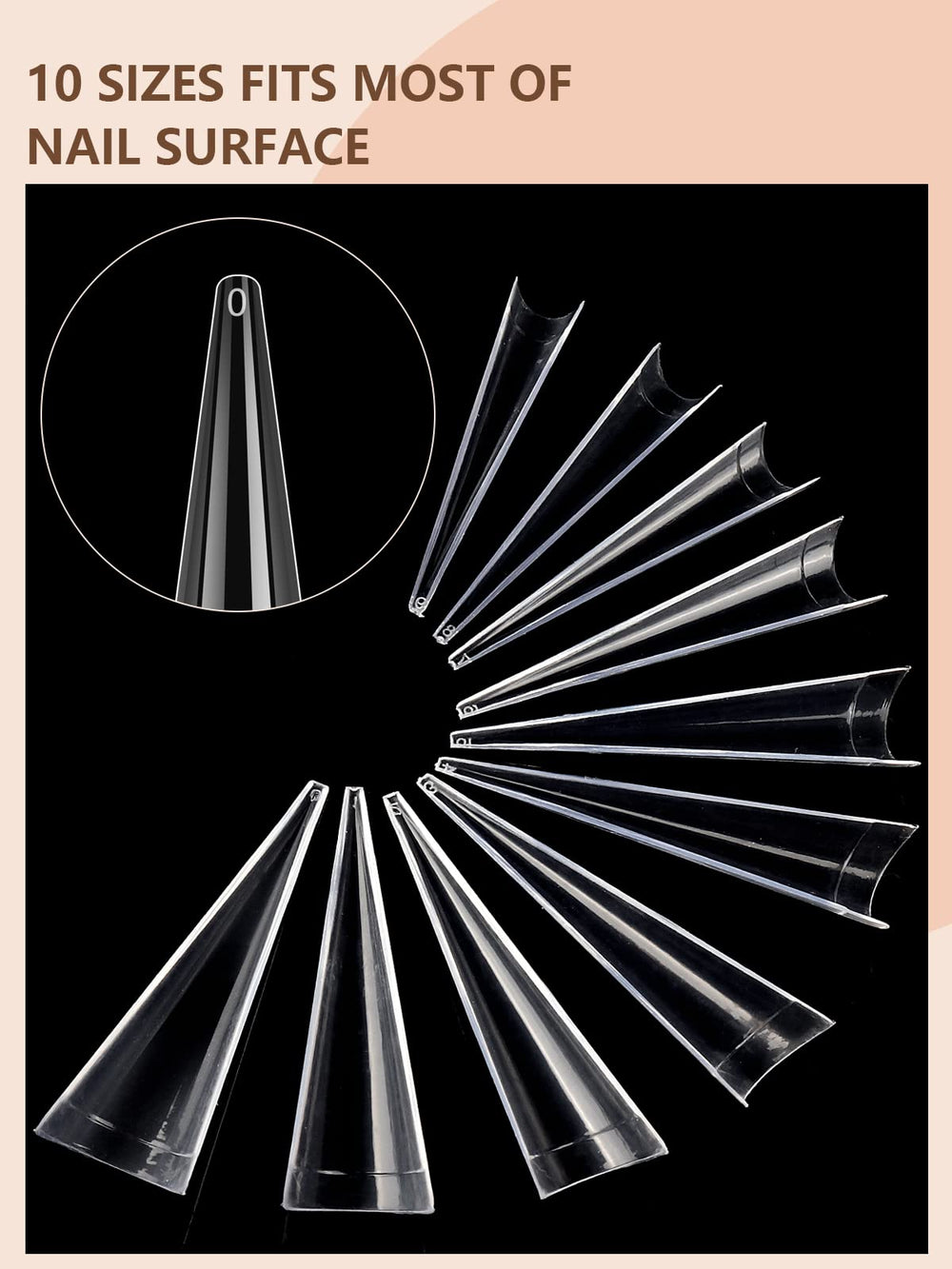 Five hundred tips across ten sizes simplify finding the perfect fit
