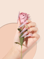 LIONVISON stiletto tips with tapered square design fit natural nails precisely
