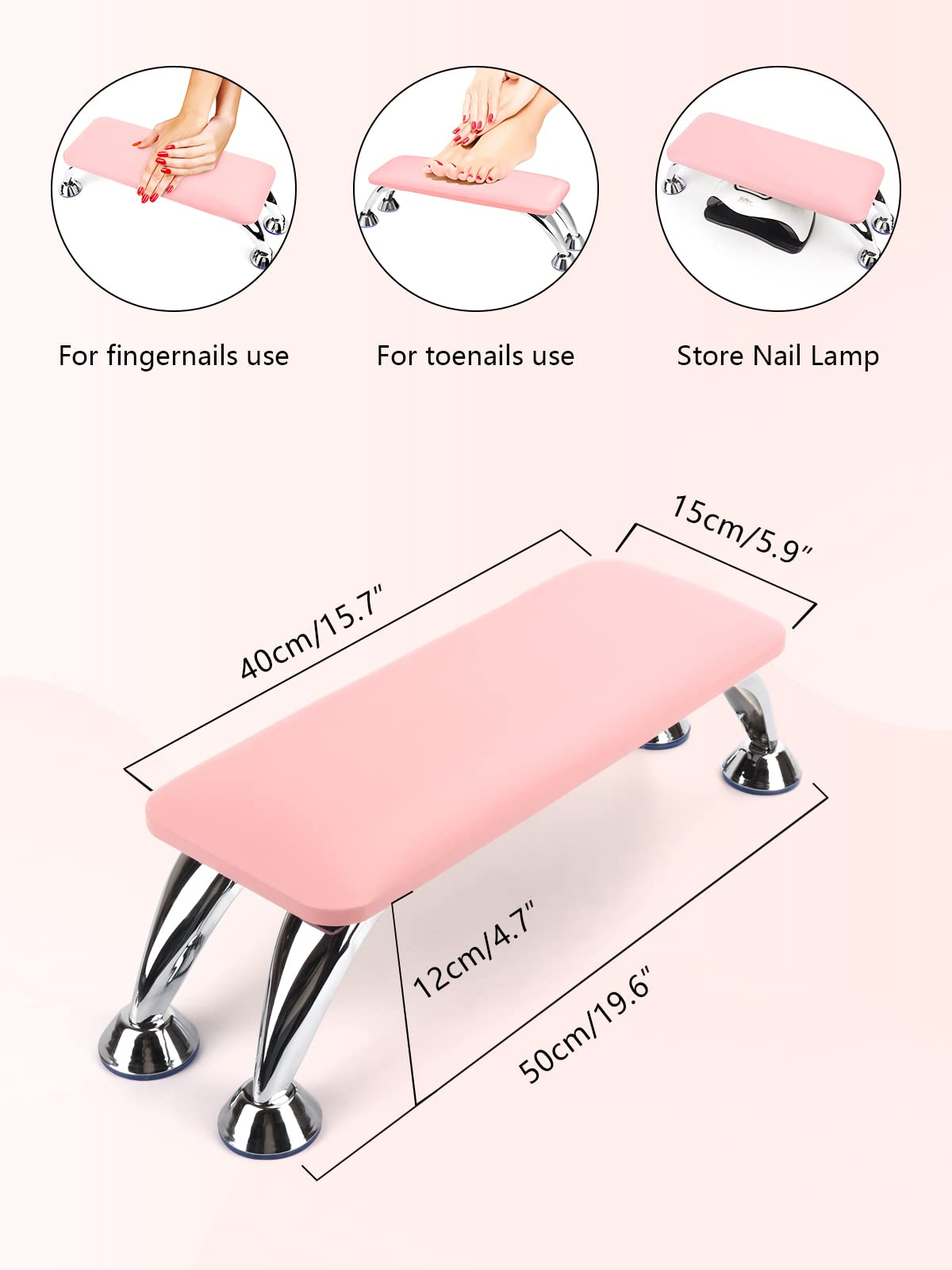 LIONVISON travel-ready arm rest ideal for mobile nail sessions and on-the-go use