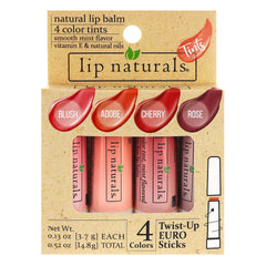 Lip Naturals bálsamo labial tintado rosado: hidratación ligera para uso diario.