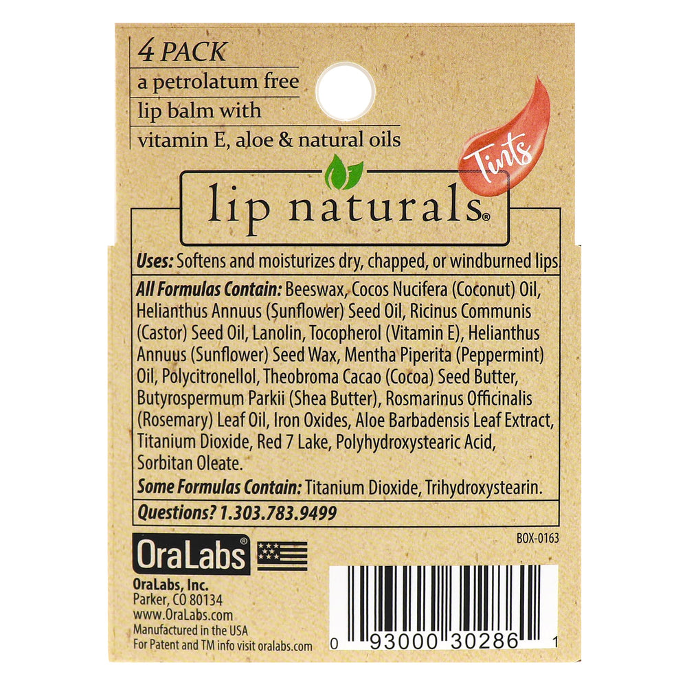 Lip Naturals envase bálsamo labial satinato: presentación elegante para guardar.