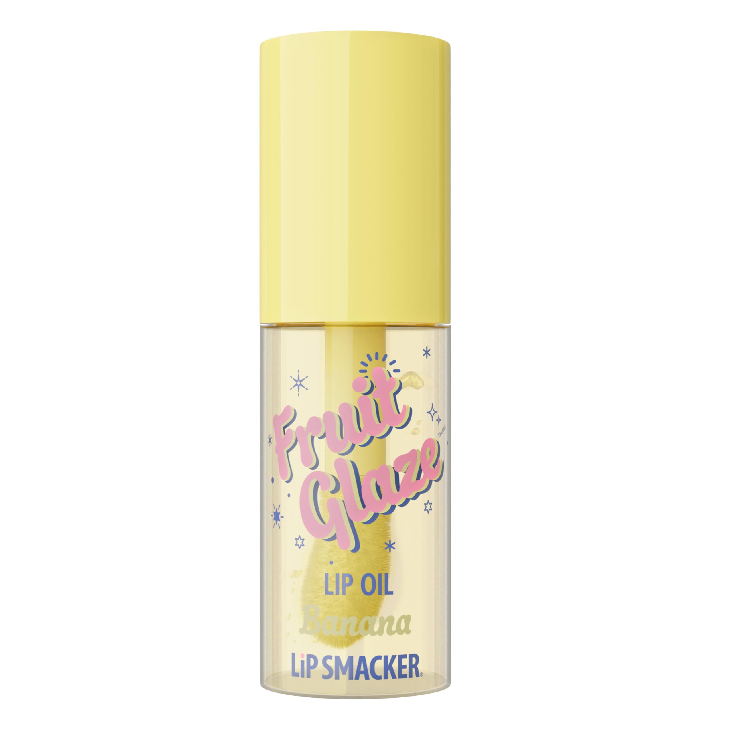 Lip Smacker Fruit Glaze Banana aplicación fluida con efecto nutritivo.