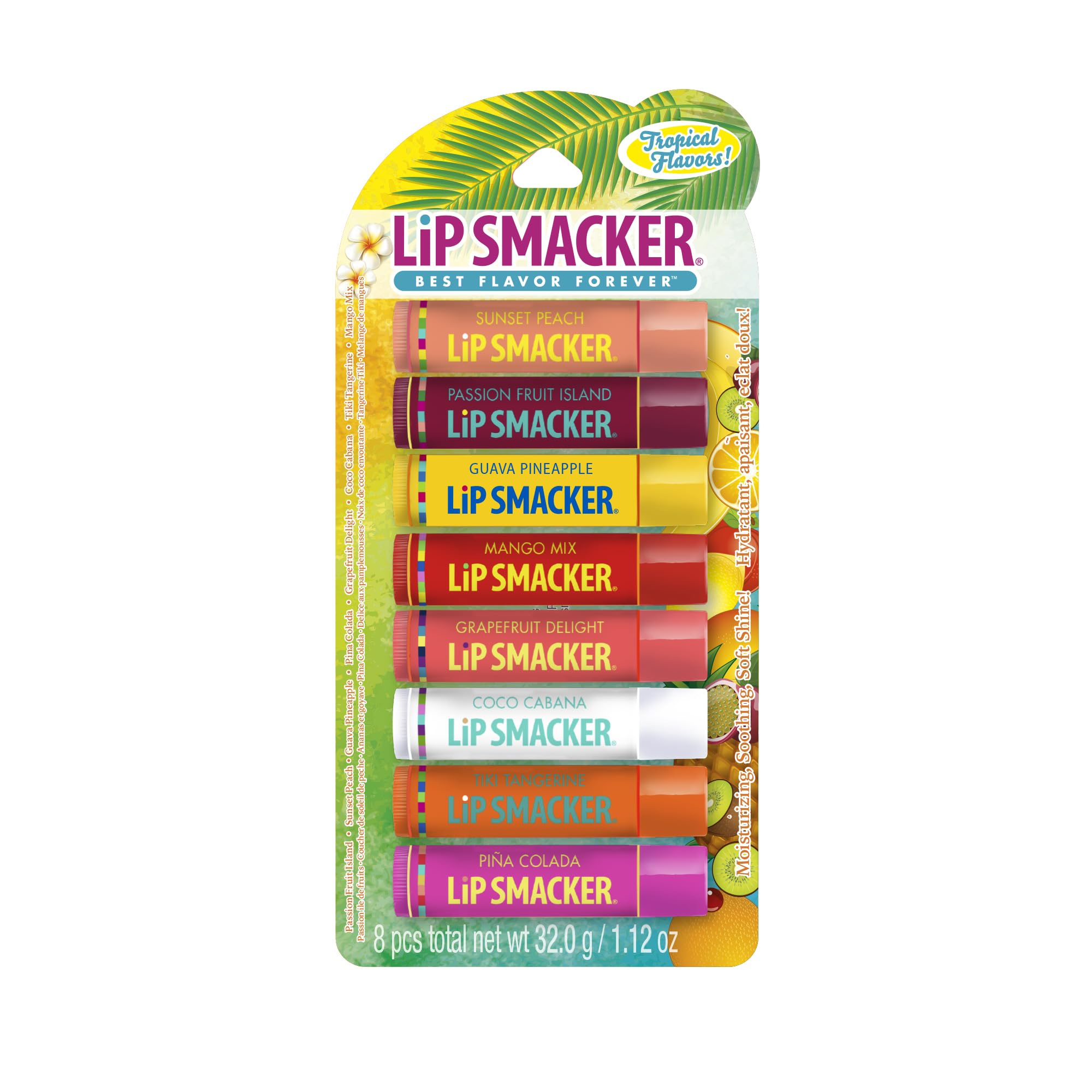 Lip Smacker bálsamo labial Fruta de la Pasión Isla, hidratación y aroma tropical.