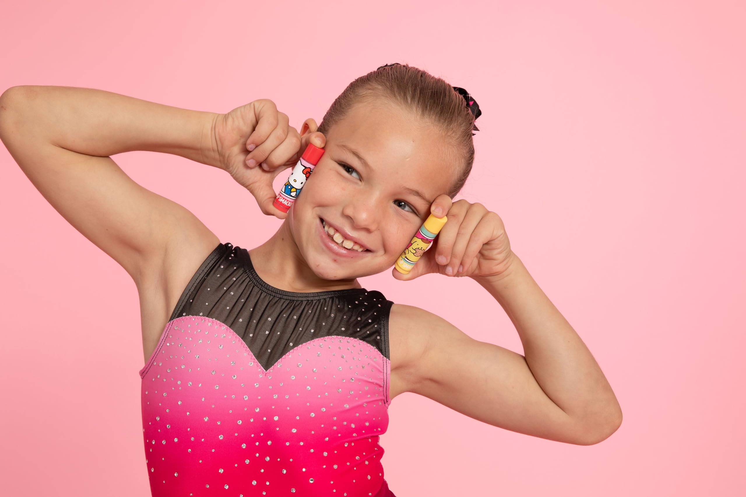 Brillo labial Lip Smacker en tono rosado para un toque brillante