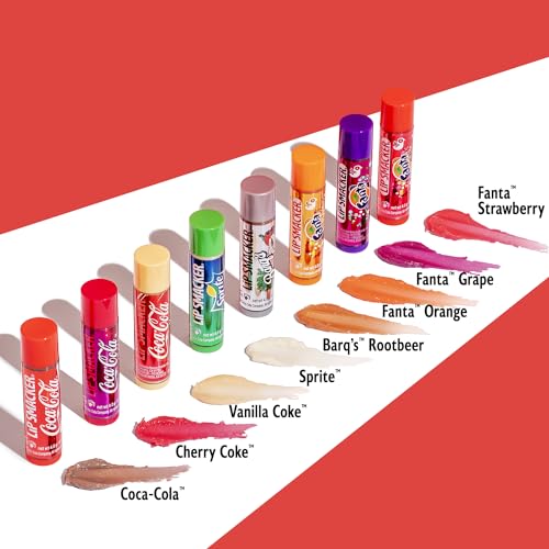 Lip Smacker Coca-Cola Cherry balm offers cherry flavor and smooth lips.