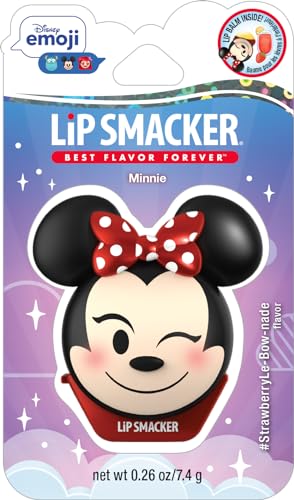 Lip Smacker Minnie Mouse emoji sabor fresa limón, bálsamo para labios suaves.
