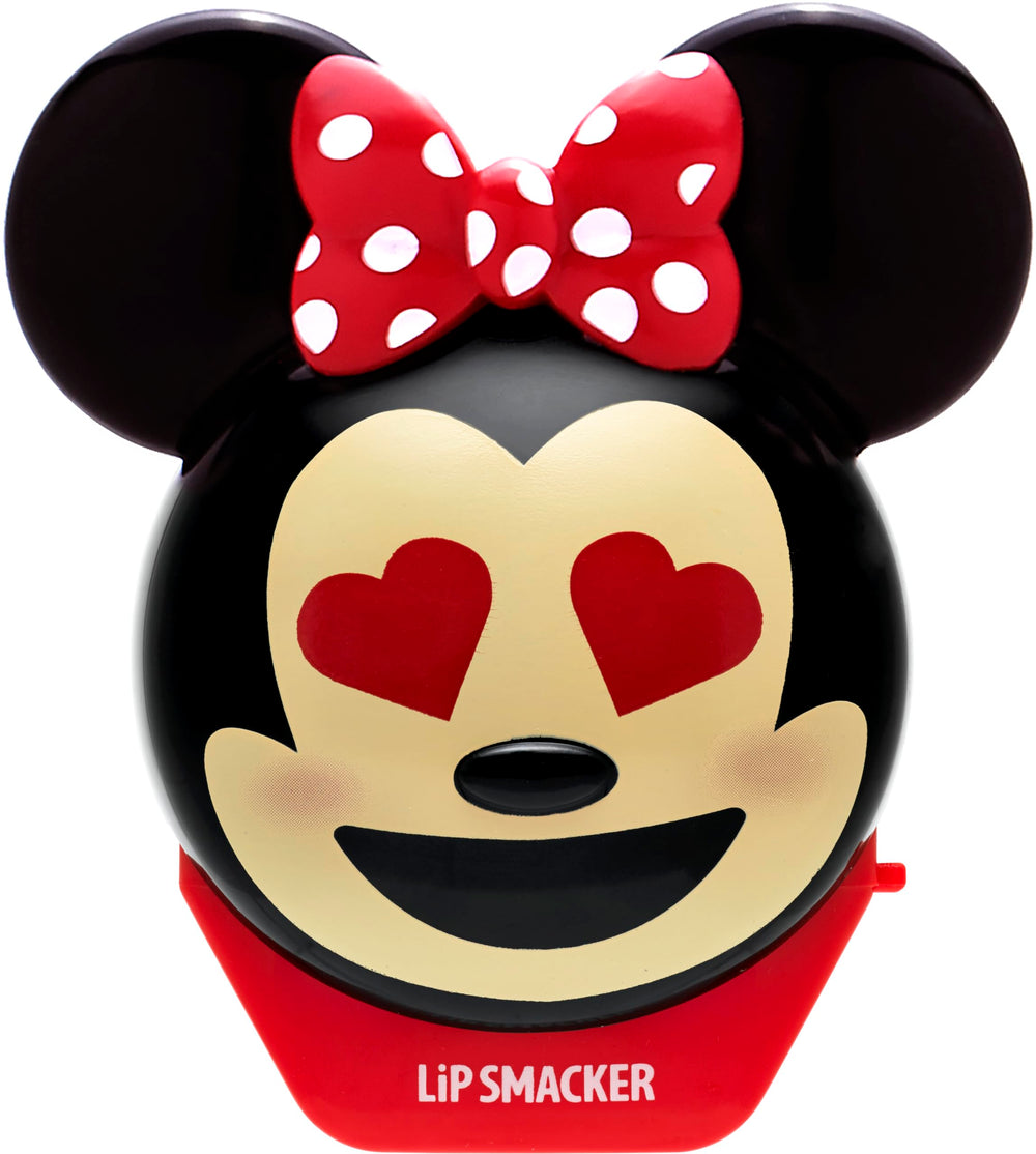 Lip Smacker Minnie Mouse emoji textura brillo, bálsamo con acabado ligero.
