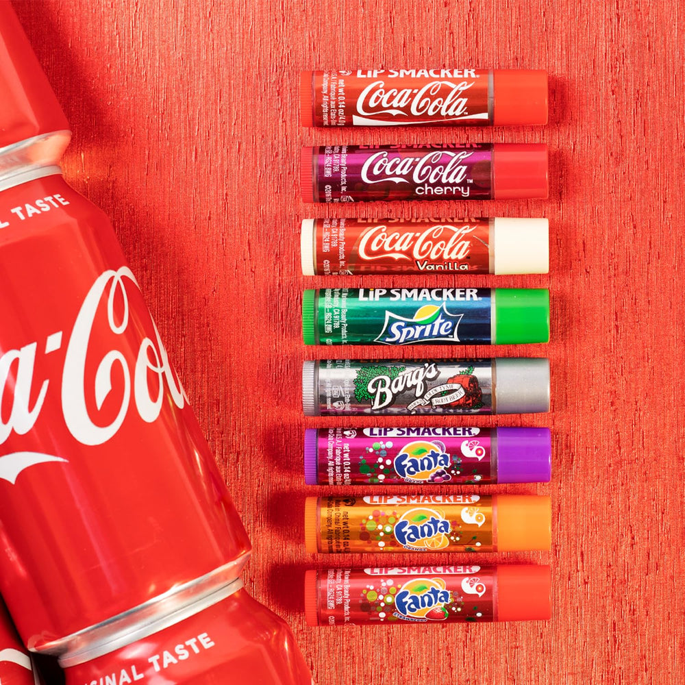 Lip Smacker Fanta Grape balm with grape flavor and hydration.