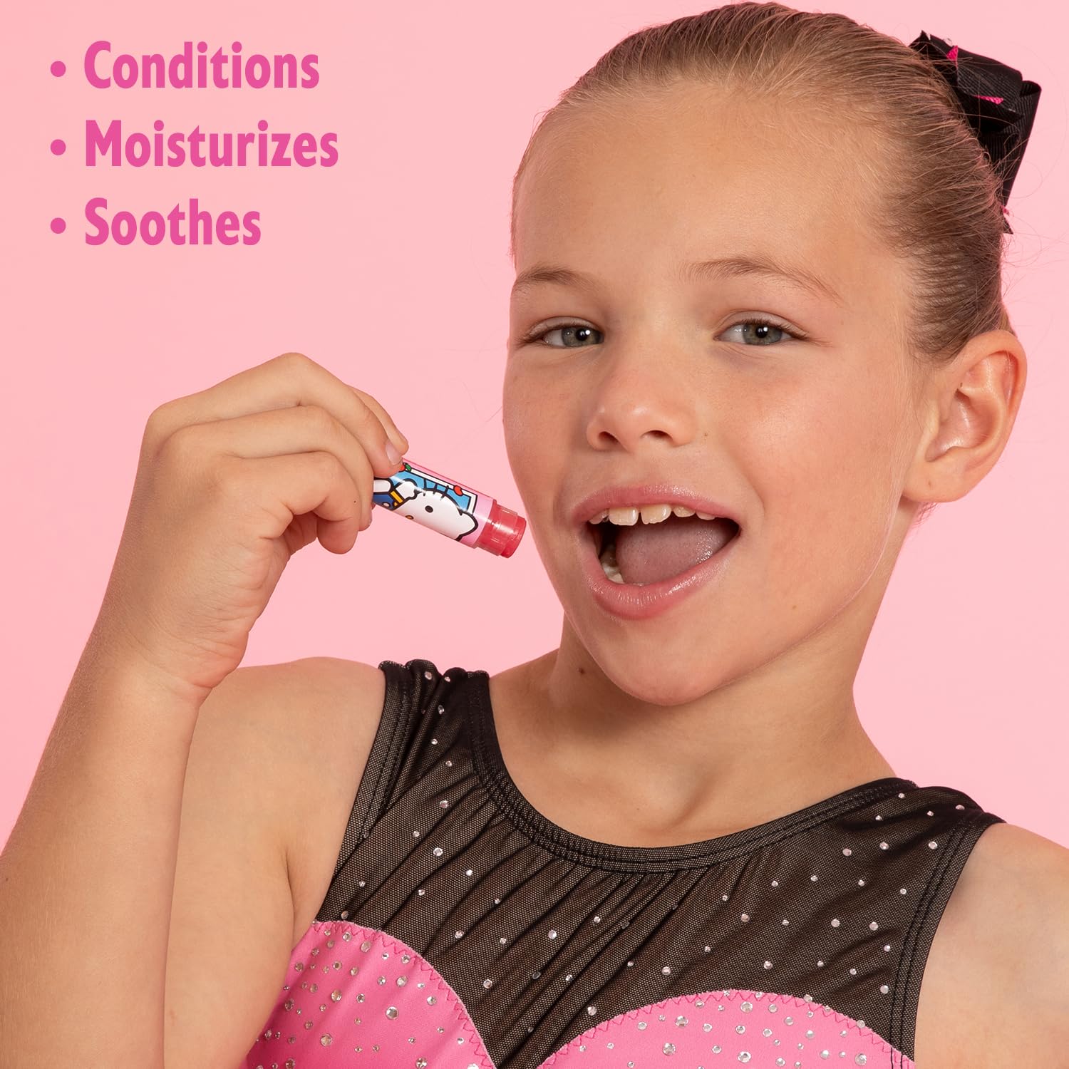 Lip Smacker swatch demonstrates smooth application and lasting moisture.
