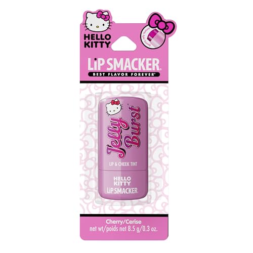 Dab of Lip Smacker Hello Kitty So Jelly on cheeks delivers sheer color