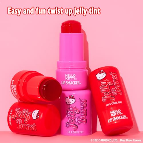 Close-up of jelly texture that glides smoothly on lips with Lip Smacker Hello Kitty So Jelly
