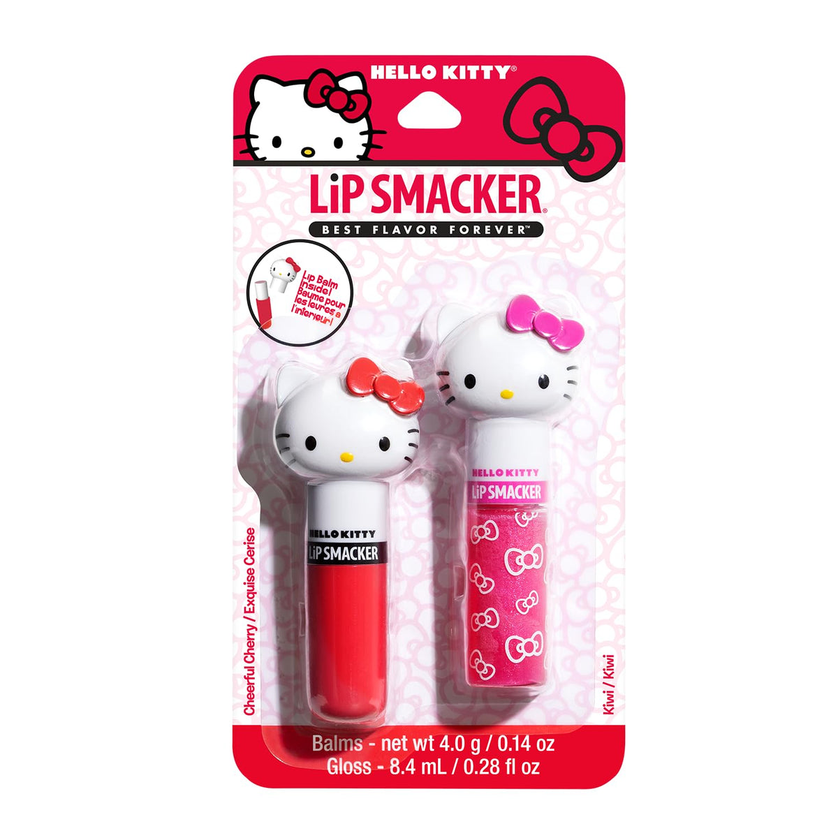 Lip Smacker Lippy Pals Swirls Hello Kitty, bálsamo sabor cereza para labios hidratados