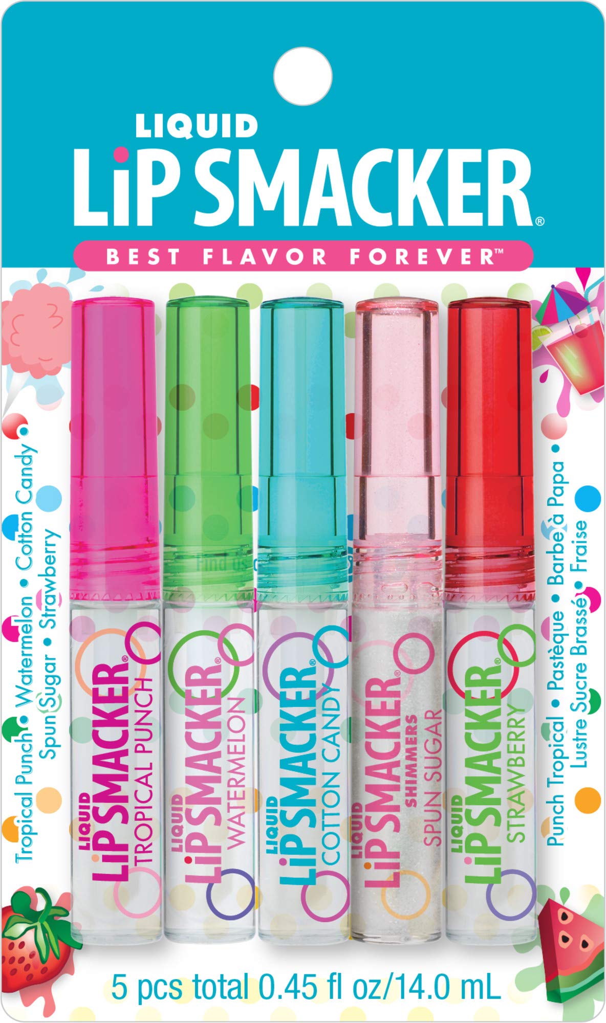 Lip Smacker Friendship Pack box display with five flavors for playful gloss variety