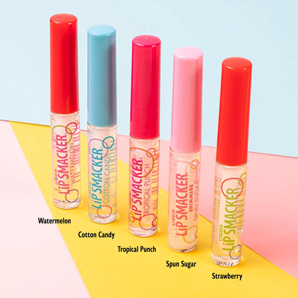 Lip Smacker Tropical Punch bottle highlights fruity flavor and vibrant shine