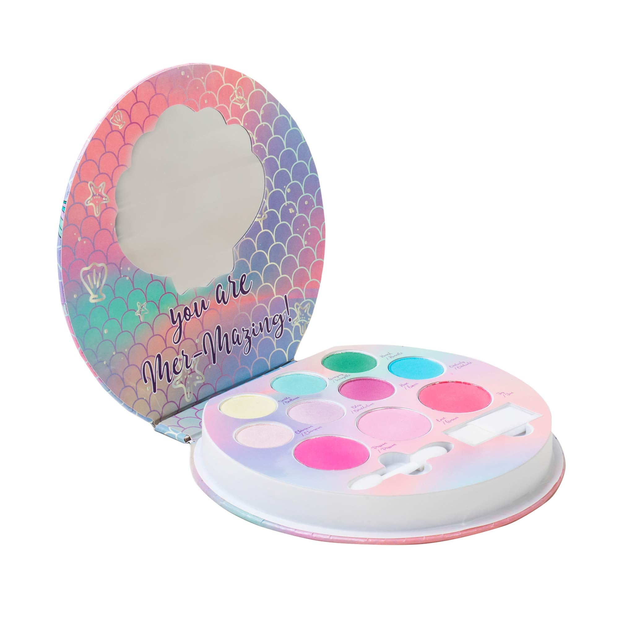Lip Smacker Mermaid Palette shimmer cover with holiday mermaid-inspired design.