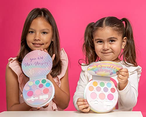 Lip Smacker Mermaid Palette eyeshadow pan swirls enable versatile looks.
