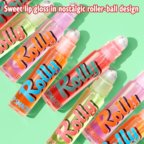 Lip Smacker Rolly Lip Gloss peach flavor with fruity, enjoyable lip care moment
