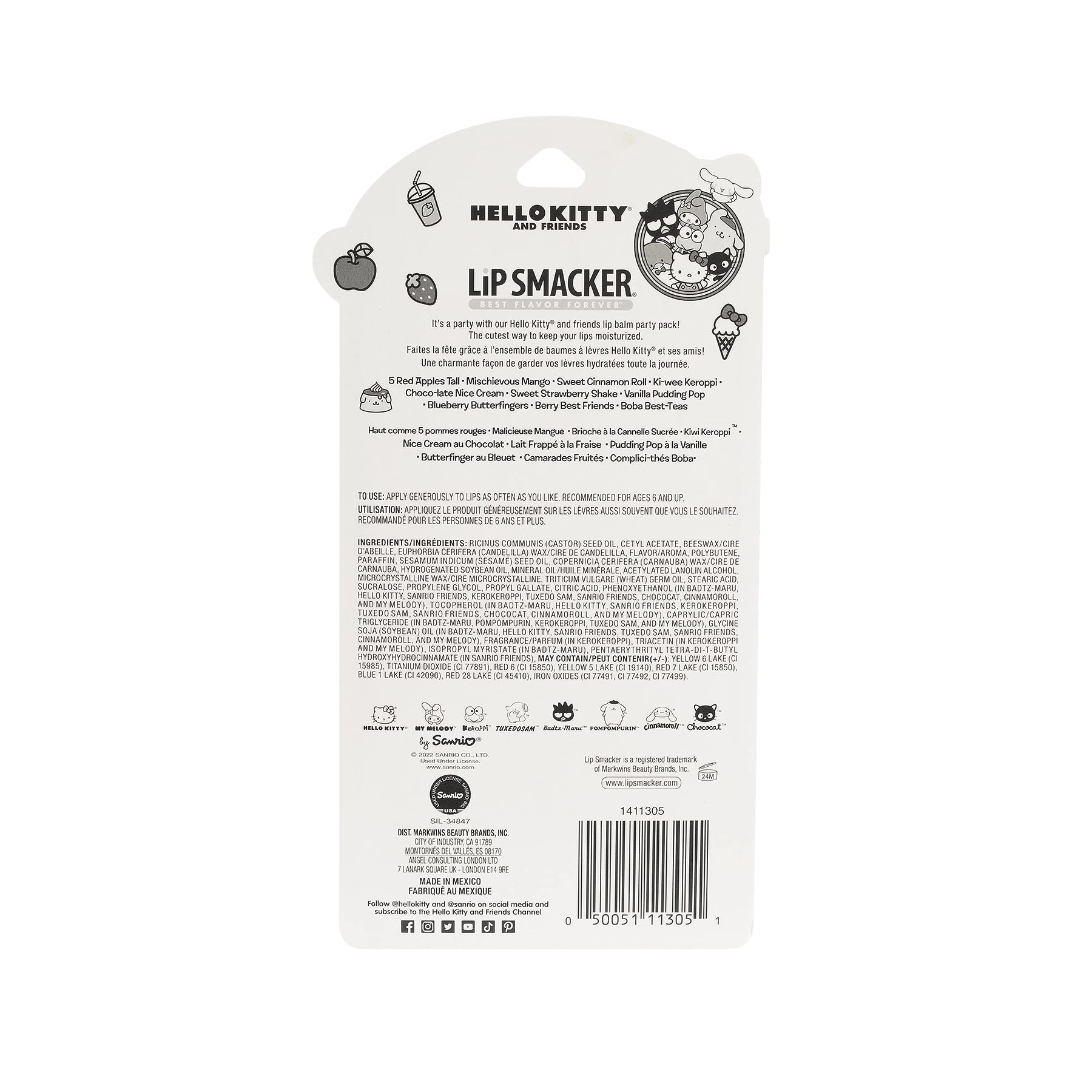 Compacto Lip Smacker Sanrio Pack para llevar en el bolsillo y hidratar