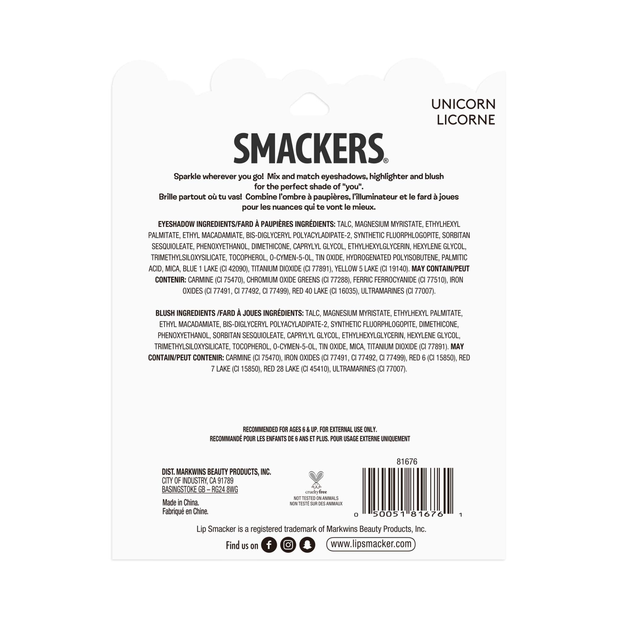 Lip Smacker Sparkle & Shine included brush/applicator enables effortless blending