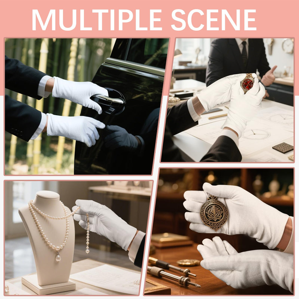 Lipetol gloves for coin and artwork inspection and safe handling