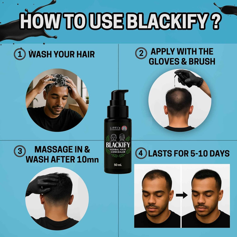 BLACKIFY precision brush for mess-free thinning-area application