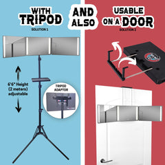 LIPFISBARBERSHOP.COM three-way glass delivers crystal-clear reflections for accurate grooming.