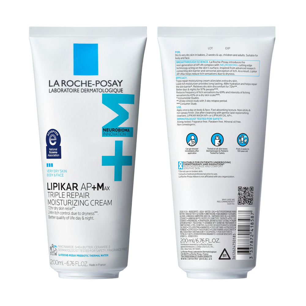 La Roche-Posay Lipikar AP+MAX suitable for face and body use.