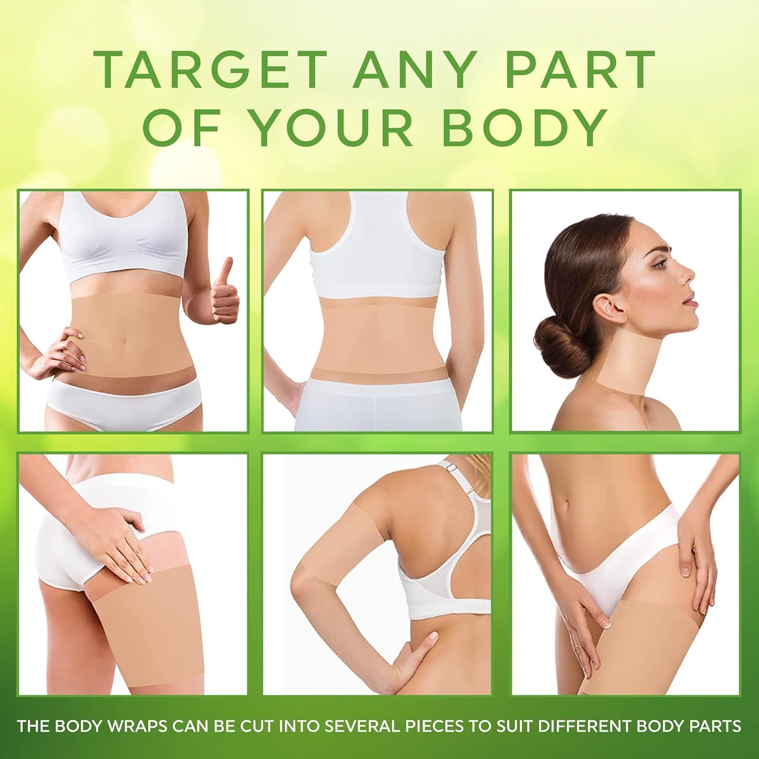 Lipo Applicator Ultimate Wrap on arms for improved skin texture.